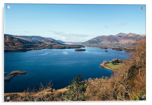 Views over Derwent Water from Suprise View near As Acrylic by Liam Grant