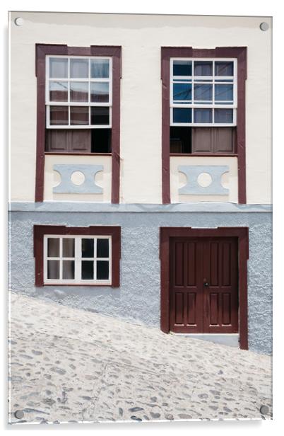 Building and street. La Palma, Canary Island. Acrylic by Liam Grant