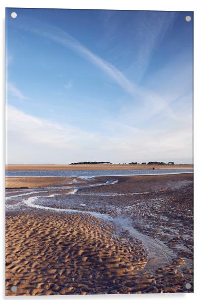 Low tide at sunset. Wells-next-the-sea, Norfolk, U Acrylic by Liam Grant