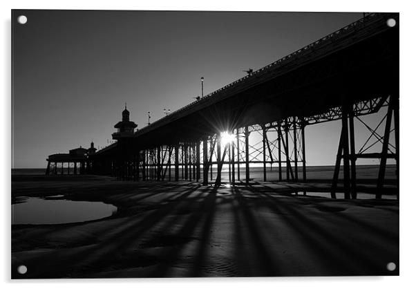Blackpool Pier Acrylic by Anth Short