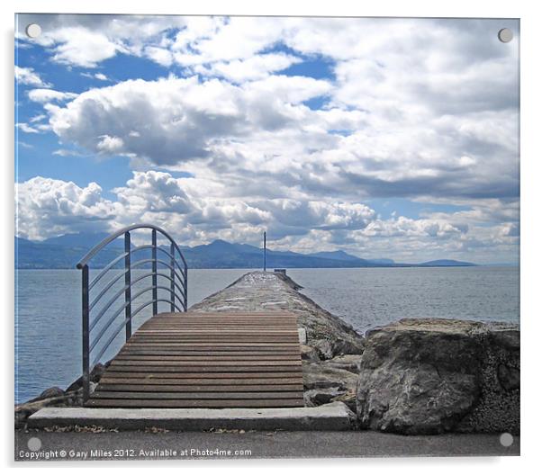 Lake Geneva Clouds Acrylic by Gary Miles