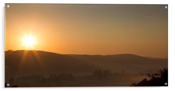 Staffordshire dawn Acrylic by Simon Wrigglesworth