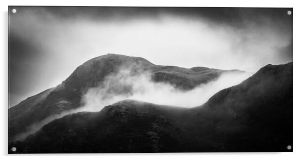 Cat Bells Summit  Acrylic by Simon Wrigglesworth