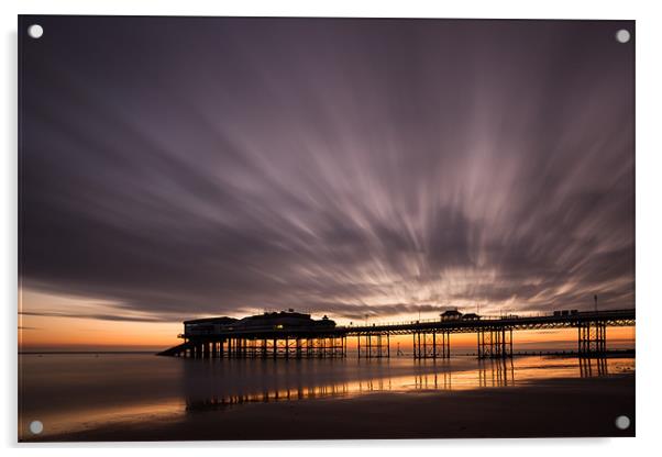 Cromer pier before sunrise Acrylic by Simon Wrigglesworth