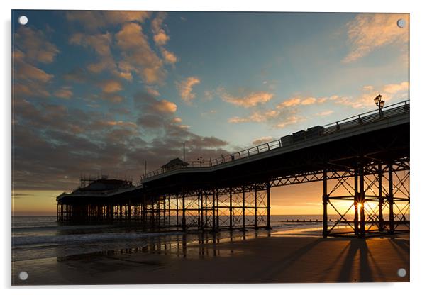 Dawn Pier Acrylic by Simon Wrigglesworth