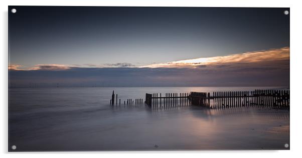 Norfolk beach sunrise Acrylic by Simon Wrigglesworth