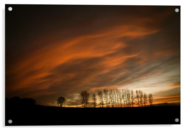 Moody Sunset Acrylic by Simon Wrigglesworth
