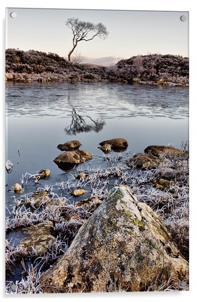 Rannoch Winter Scene Acrylic by Simon Wrigglesworth