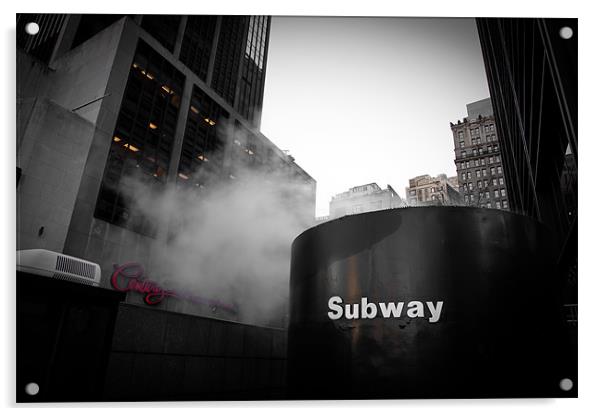 Subway - Century 21 Acrylic by Simon Wrigglesworth