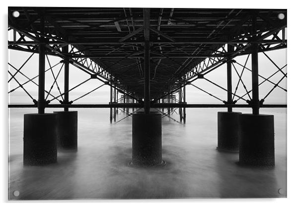 Undertow - Cromer Pier Acrylic by Simon Wrigglesworth