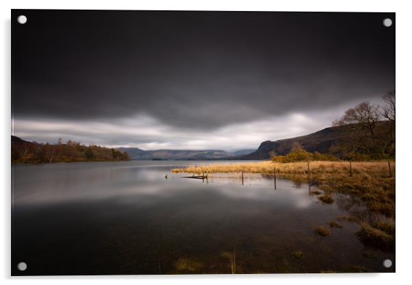 Darkness over Derwentwater Acrylic by Simon Wrigglesworth