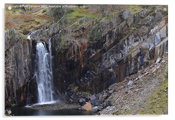  Walna Scar Waterfall Acrylic by Paul Leviston
