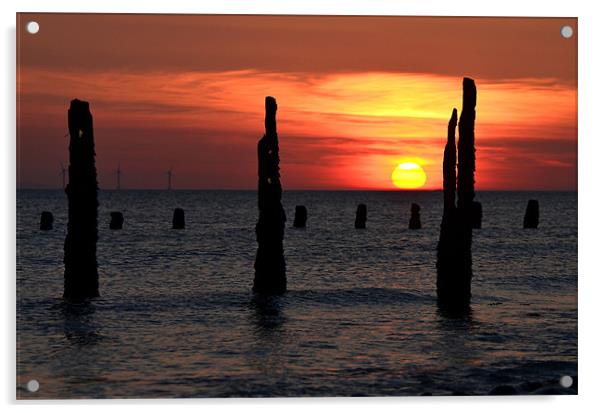 Walney Sunset  Acrylic by Paul Leviston