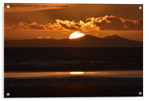 Isle of Man Sunset  Acrylic by Paul Leviston