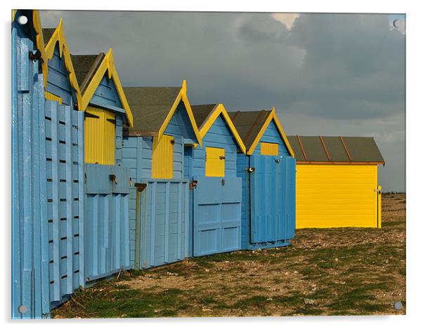 Littlehampton Beach Huts Acrylic by graham young