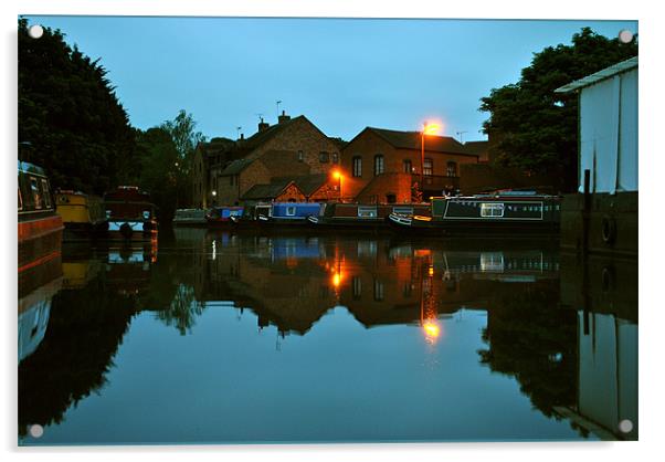 Worcester Marina at Dusk Acrylic by graham young