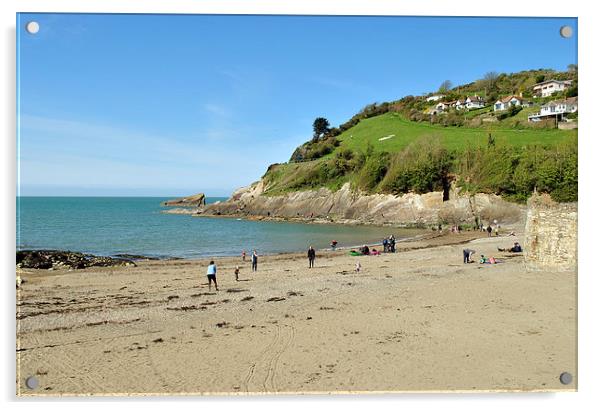 Combe Martin Beach  Acrylic by graham young