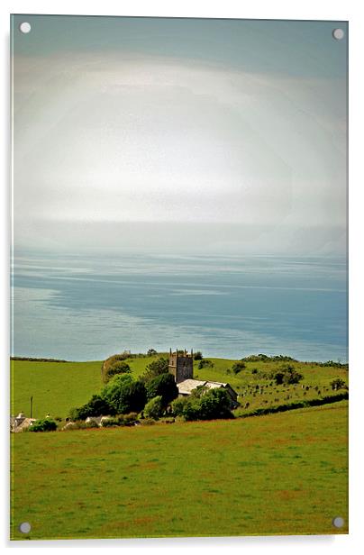 Countisbury Church  Acrylic by graham young