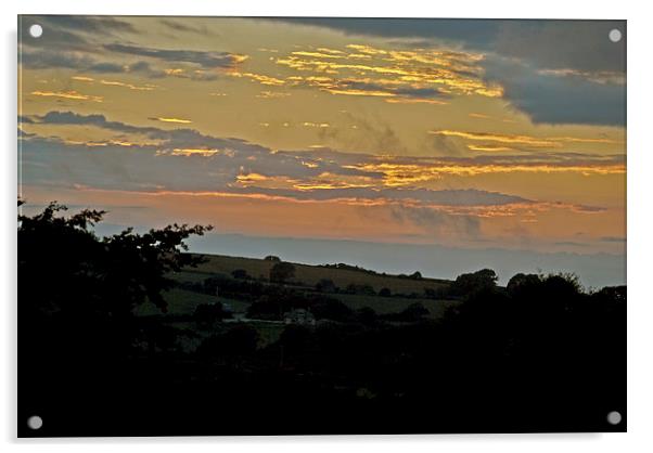  Exmoor Sunset Acrylic by graham young