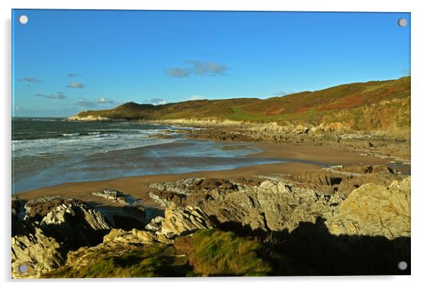 Barricane Beach, Woolacombe Acrylic by graham young