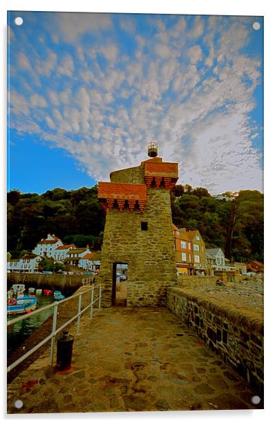 The Rhenish Tower, Lynmouth Acrylic by graham young