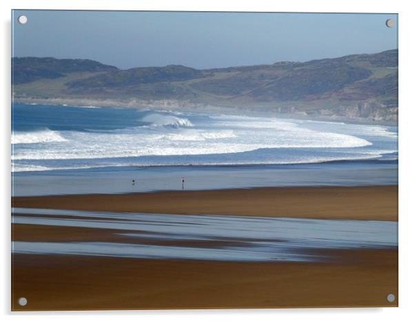 Woolacombe Beach Acrylic by graham young