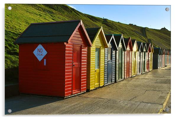 Whitby Beach Huts Acrylic by graham young
