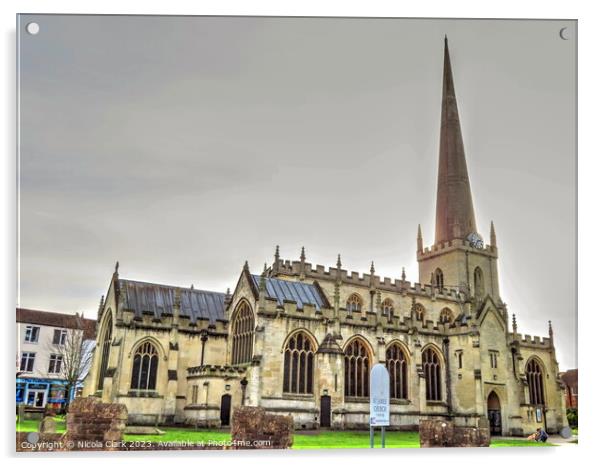 Majestic Parish Church Acrylic by Nicola Clark