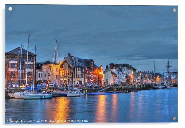 Weymouth Harbour Acrylic by Nicola Clark