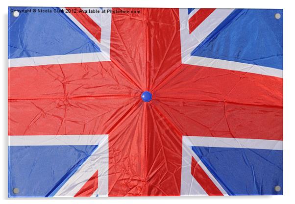 Union Jack Umbrella Acrylic by Nicola Clark