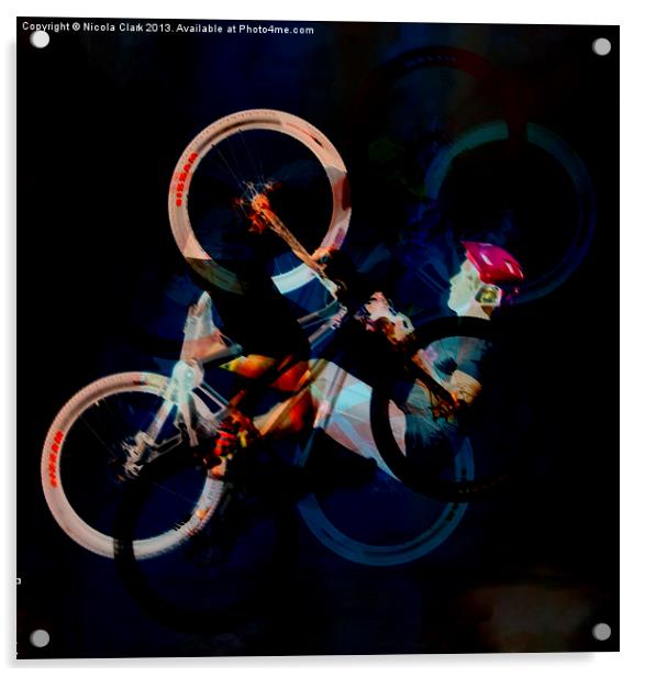 The Cyclist Acrylic by Nicola Clark