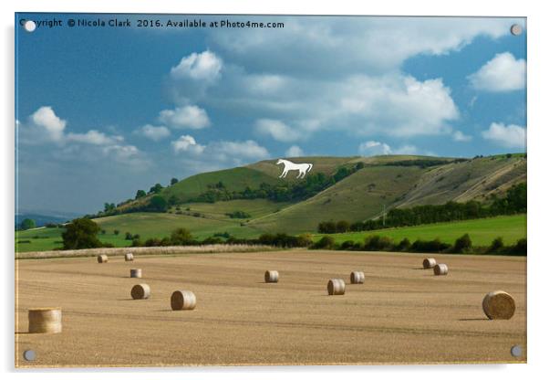 Westbury White Horse Acrylic by Nicola Clark