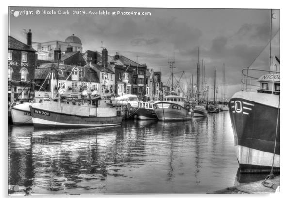 Fishing Boats Acrylic by Nicola Clark