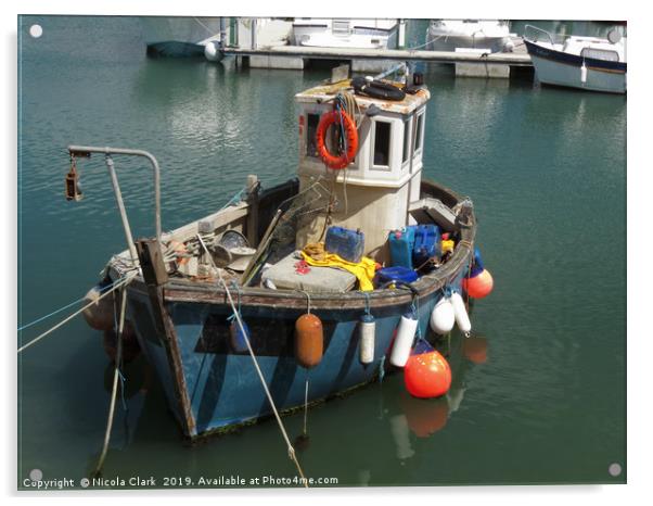 Old Fishing Boat Acrylic by Nicola Clark