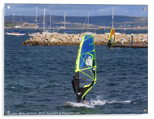 Extreme Windsurfing Adventure Acrylic by Nicola Clark