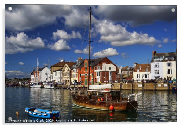 Weymouth Harbour Acrylic by Nicola Clark