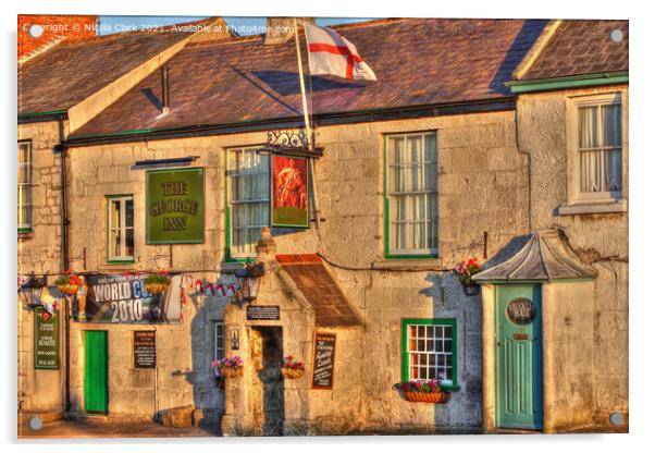 Historic Charm at The George Inn Acrylic by Nicola Clark