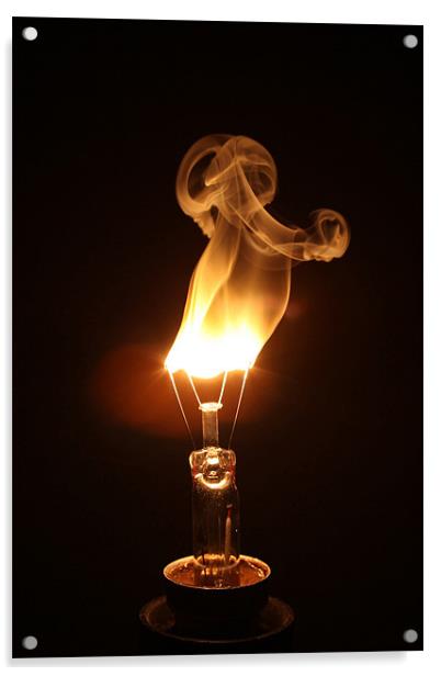 Light Bulb Acrylic by Michael Pound