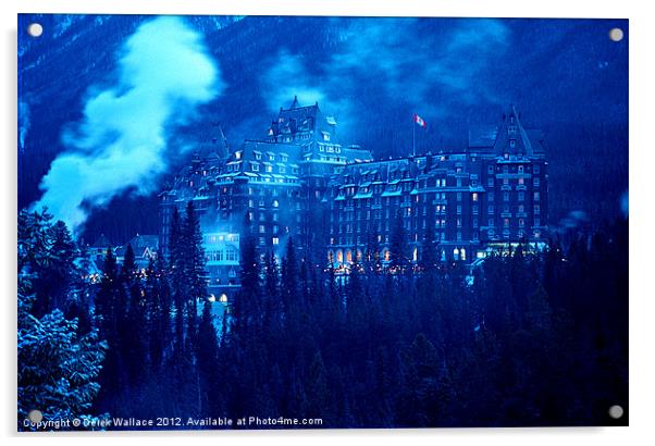 Banff Springs Hotel Acrylic by Derek Wallace