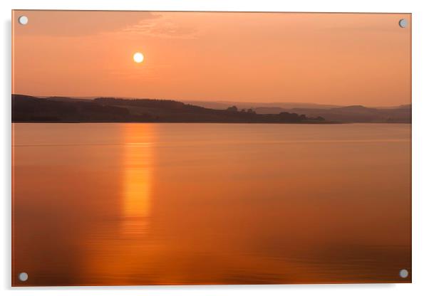Sunset Derwent Reservoir Acrylic by David Lewins (LRPS)