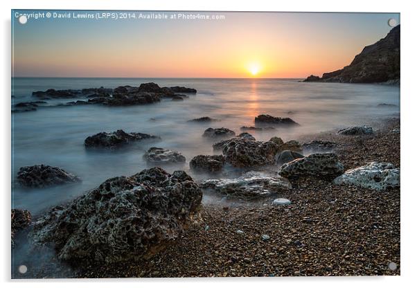 Sunrise Blast Beach Seaham Acrylic by David Lewins (LRPS)