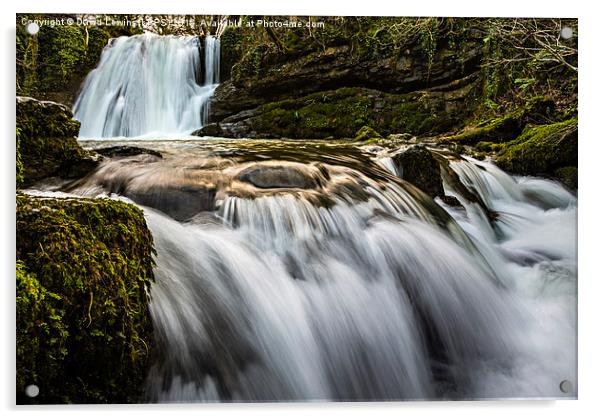 Janet's Foss Waterfall Acrylic by David Lewins (LRPS)