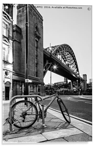 Tyne Bridge and Bicycle Acrylic by David Lewins (LRPS)