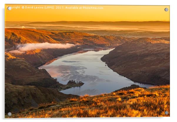 Early Morning Sun, Thirlmere Acrylic by David Lewins (LRPS)