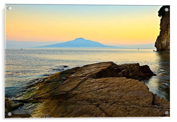 Vesuvius at Sunrise Acrylic by David Lewins (LRPS)