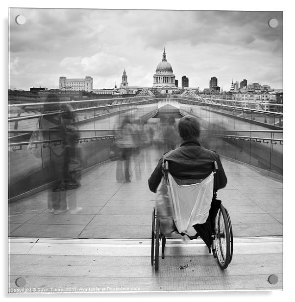 Invisible ..... Millennium Bridge, London Acrylic by Dave Turner