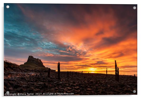 Lindisfarne Castle, Holy Island Acrylic by Dave Turner