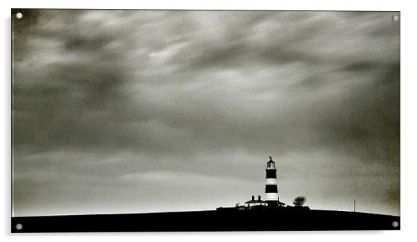 Happisburgh Lighthouse Acrylic by Dave Turner