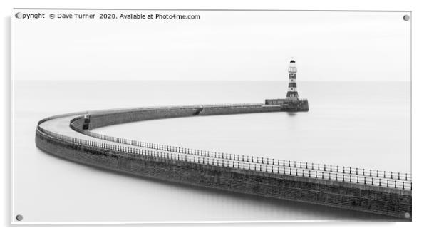Roker Pier, Sunderland Acrylic by Dave Turner