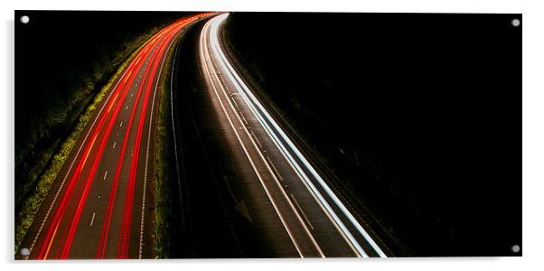 Dual carriageway blur Acrylic by Dan Thorogood
